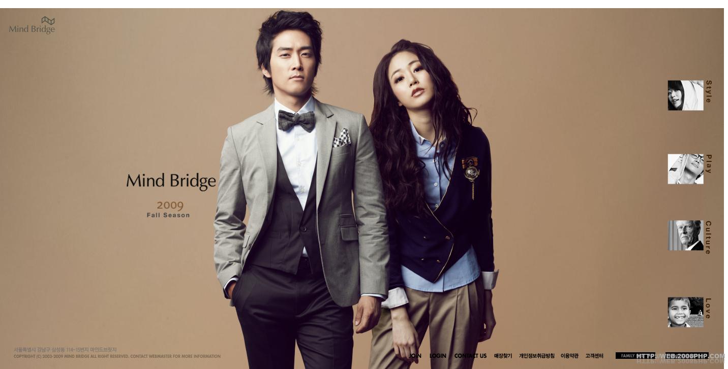 韩国mindbridge休闲时装服装品牌酷站截图欣赏