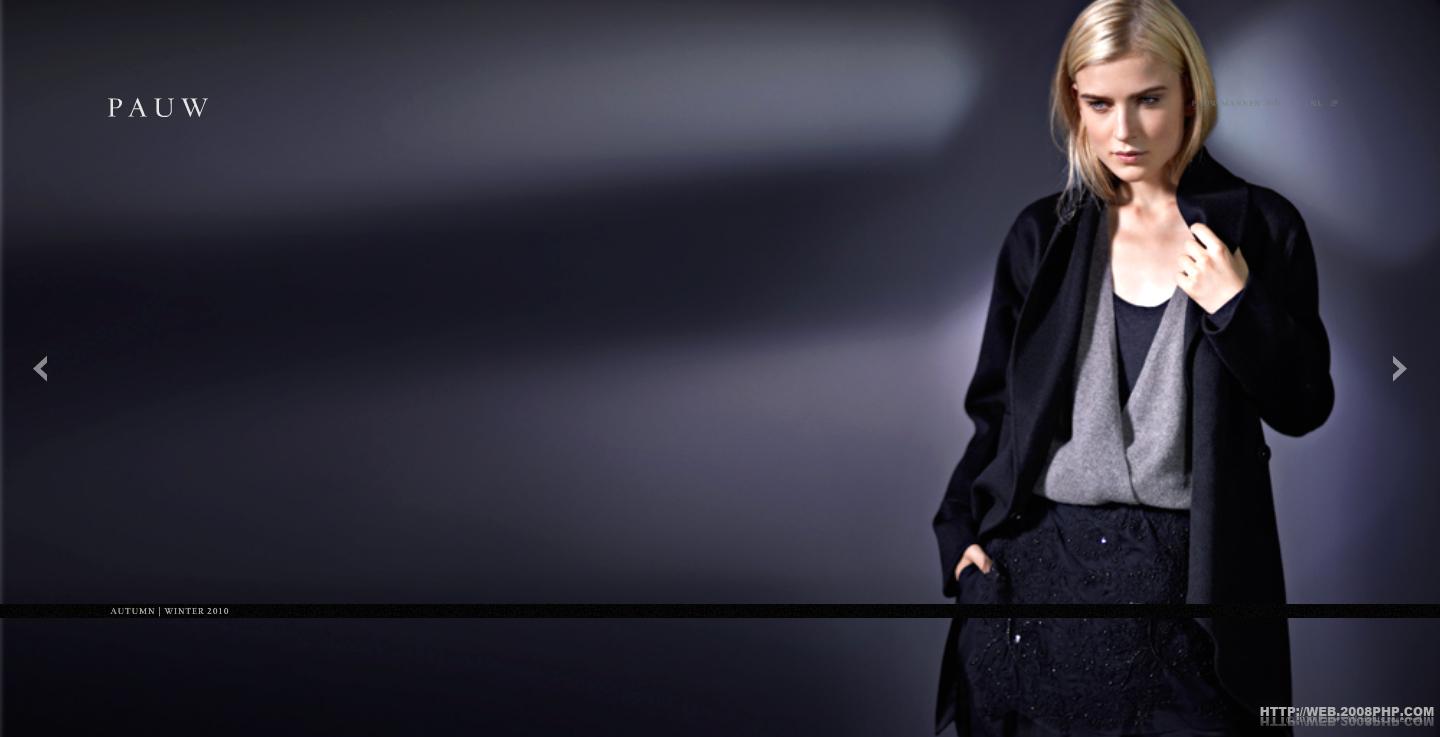 〓 时装酷站截图:荷兰pauw女性冬装服装品牌摄
