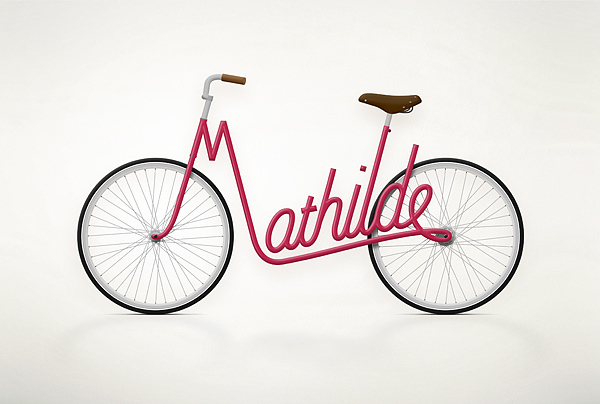 Write a Bike自行车字母完美结合