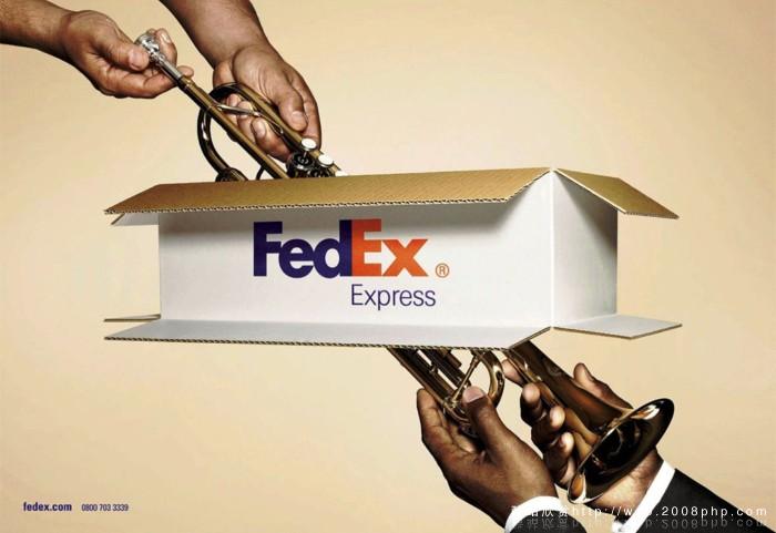 :美国快递公司品牌FedEx平面广告:当前为类型
