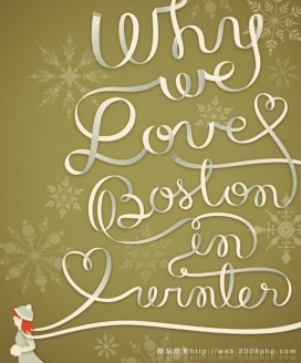欧美Why We Love Boston In Winter时尚字体字母花纹艺术摄影