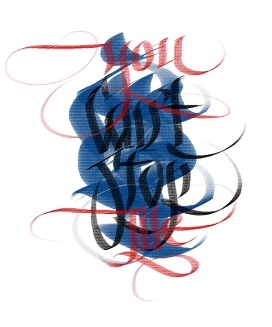 丹麦Calligraphy Unlimited时尚线条动感字体设计