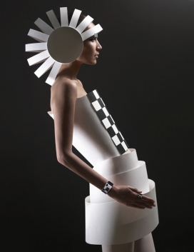 欧美Paper sculpture纸雕塑女人艺术摄影