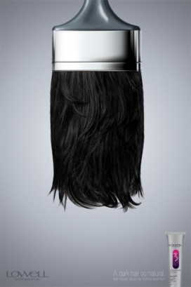 德国Lowell染发剂刷子头发创意广告