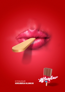 欧美Hlunkur Icicle冰淇淋冰棒个性广告宣传-When Your Tounge is Tied当你的舌头是捆绑
