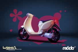 工业设计：MODA 125cc hybrid轻便女性摩托车助力车设计欣赏