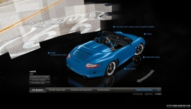 保时捷911蓝色极品speedster跑车酷站截图