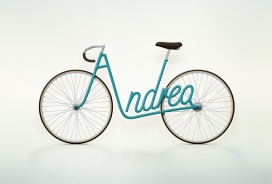 Write a Bike自行车字母完美结合