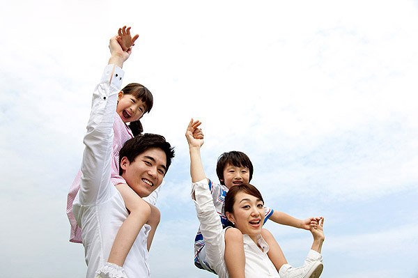 韩国亲子和睦家庭系列网页素材图