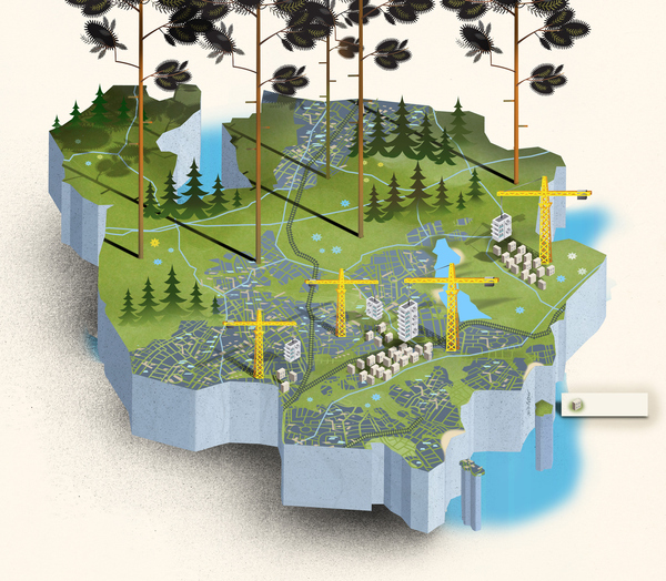 瑞典的家园-Pictorial Maps画报地图插画