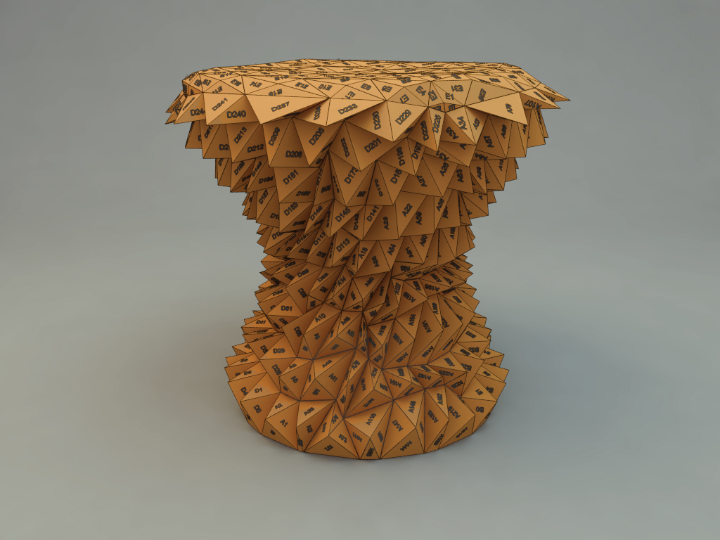 :欧美Triangles stool螺旋凳子工业设计:当前为类