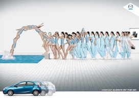 欧美Swimming马自达汽车平面广告