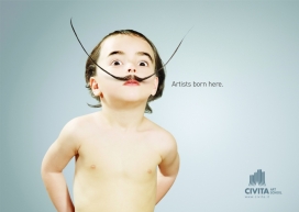意大利Civita Art School儿童教育平面广告