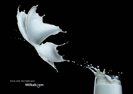俄罗斯Milkaboom牛奶水花平面广告