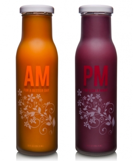 美国AM  PM Health Drink早上下午饮料包装设计
