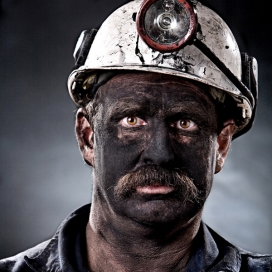 欧美Coalface矿井工人生活人像摄影图