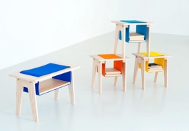 七彩童年-工业设计板凳桌子