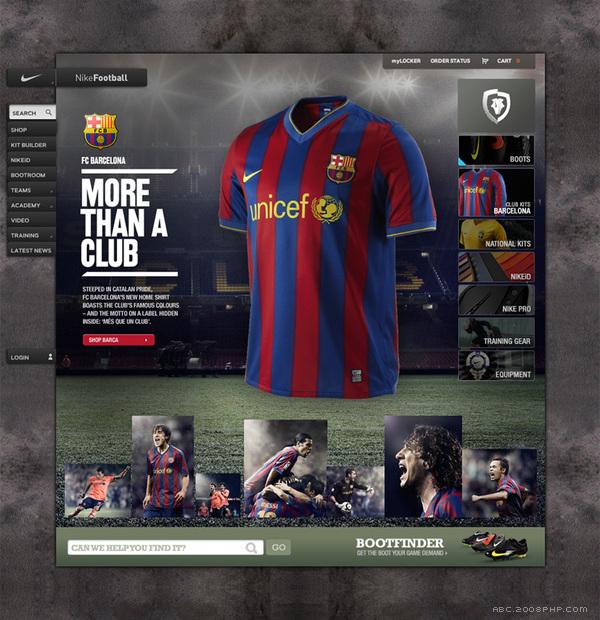 Nike Bootroom-耐克足球运动系官方网站设计欣