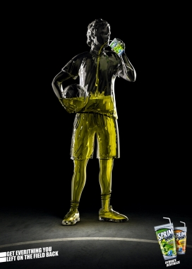 给您能量！重回体育战场-Sprim Juices果汁饮料平面广告