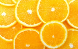 高清晰脐橙水果切片壁纸