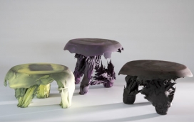 阿姆斯特丹设计师Jólan van der作品-“粪便”香菇凳子设计