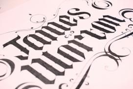 手工绘制的字体-英国James Worton 设计师作品