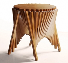 魔术凳The Rising 可以折叠放平的木条纹椅子凳子