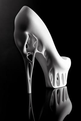 鸟头骨3D高跟鞋-荷兰时装设计师Marieka Ratsma和美国建筑师Kostika Spaho作品