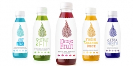荷兰Koel Fresh饮料果汁包装欣赏，包装的新鲜果汁。最终设计将分布在荷兰，比利时和卢森堡