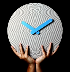 欧普艺术风格的纸板Pensamientos时钟-哥伦比亚2y1dea设计师作品