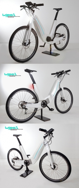 250瓦脚踏电动自行车-法国巴黎Wipe2工业设计师作品