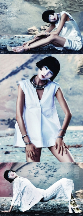 未来主义时装-马库斯・奥尔森世界时装之苑英国2013年3月新领域-陈晓模特