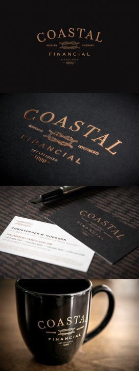 Coastal金融企业品牌形象设计-美国波士顿Bluerock设计工作室作品