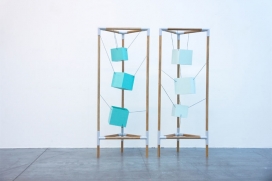 悬浮立方体雕塑存储柜-瑞典设计师Alexandra Denton作品