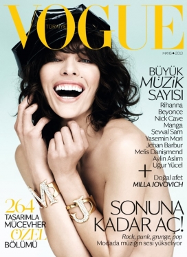 米拉・乔沃维奇灿烂的微笑-Vogue土耳其