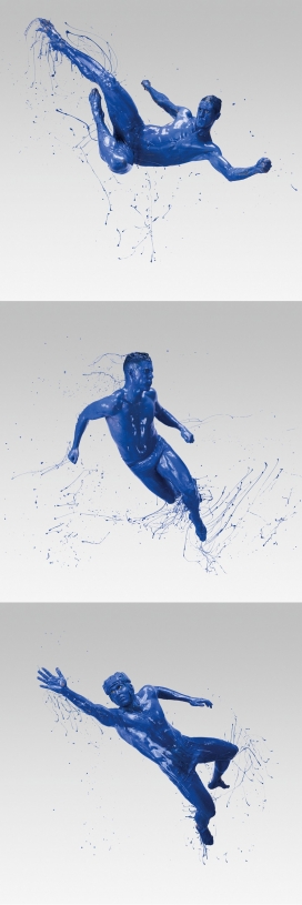 “蓝漆人”-阿迪达斯体育服装平面广告