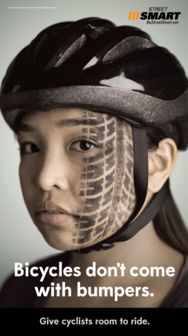 给自行车爱好者一个空间-街头智慧平面创意广告