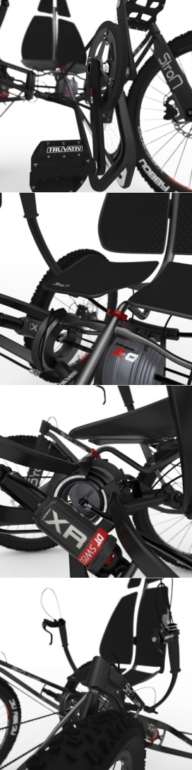 StroM bouquetin后轮驱动自行车-四个盘式制动器以及轻质铝合金和碳纤维车身