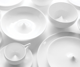 漂亮的白色陶瓷餐具