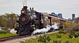 老式复古蒸汽机火车