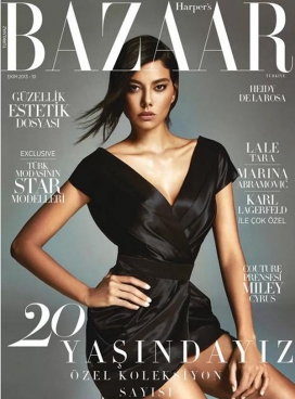 Bazaar芭莎土耳其2013年10月-波多黎各模特埃尔金演绎黑发优雅的秋季时装片
