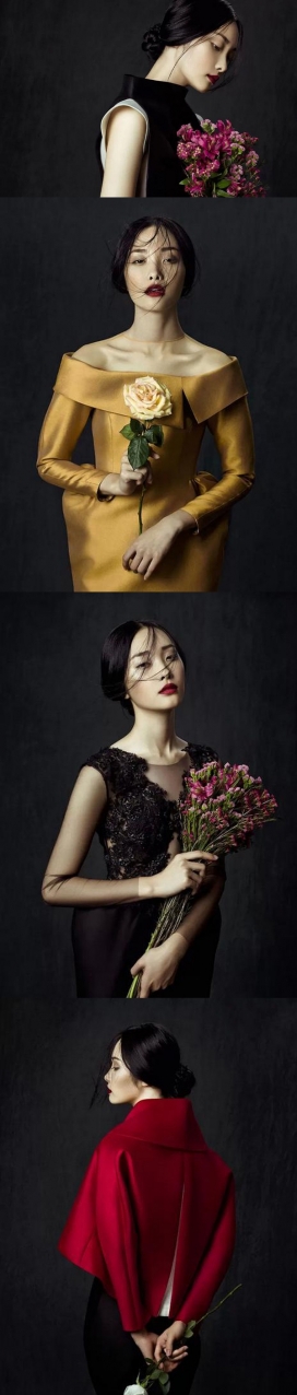 “花女郎”-年轻时尚的张娜-秋冬的秘密-华丽柔软，优美的空气，令人惊叹的花装饰