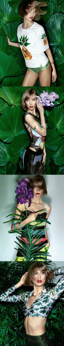 克洛斯-Vogue巴西-自然时尚的色彩印花时装秀