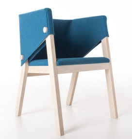 帆布木质摇椅-支架采用坚实的榉木，靠垫采用柔软，有弹性毡座位，提供优良的背部支撑，组装方便。