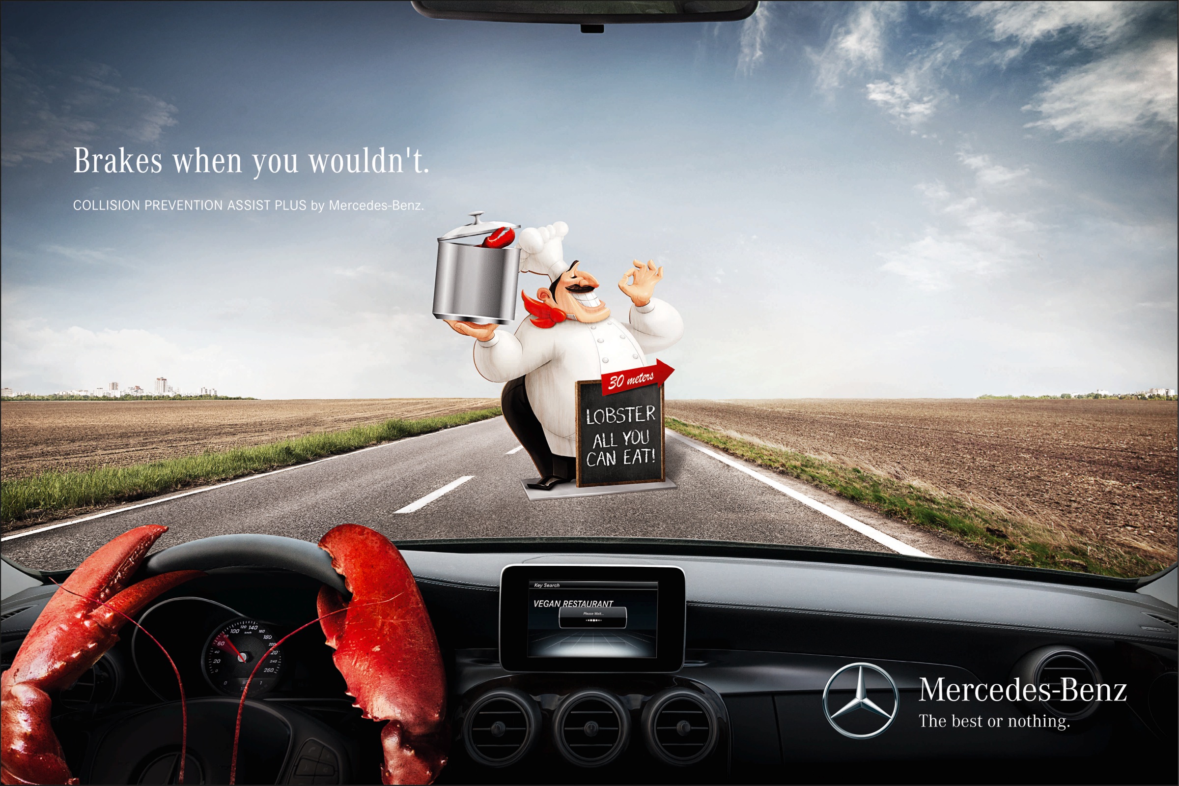 Mercedes Benz-梅赛德斯奔驰汽车平面广告