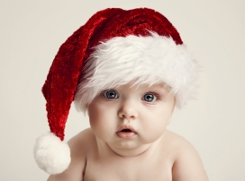 小圣诞“老人”-超级可爱清晰干净的圣诞婴儿宝宝