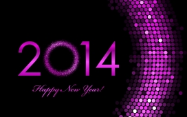 紫色晶体块2014-新年快乐