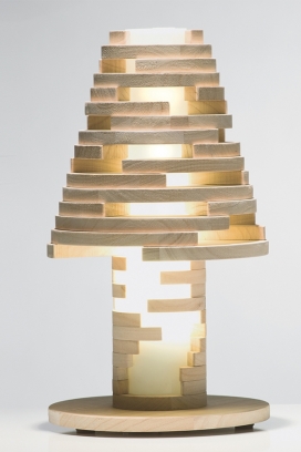 Babele木块叠加台灯