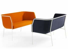 斯德哥尔摩2014-薄金属镜架软垫扶手椅-瑞典设计师Gunilla Allard作品