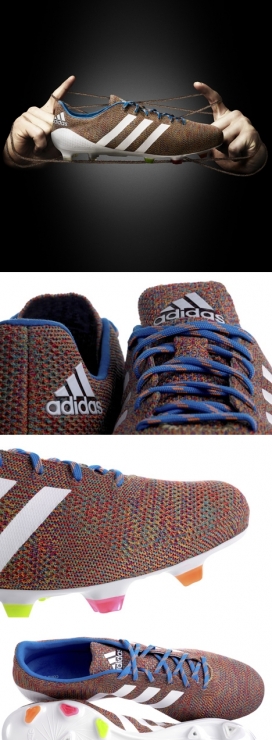 世界上第一只Adidas针织足球鞋